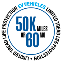 EV vehicles limited tread life protection badge