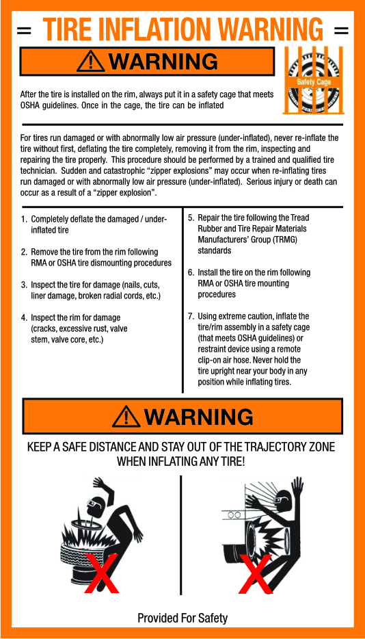 TIRE INFLATION WARNING