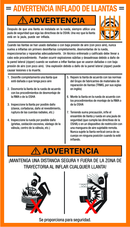 Advertencia Inflado de Llantas