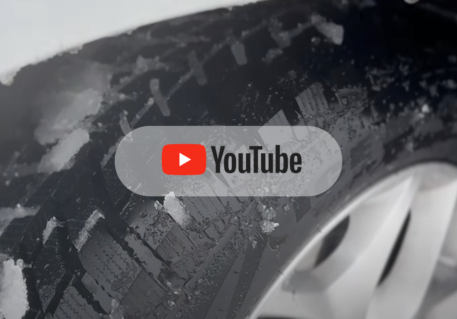 youtube logo over tire image